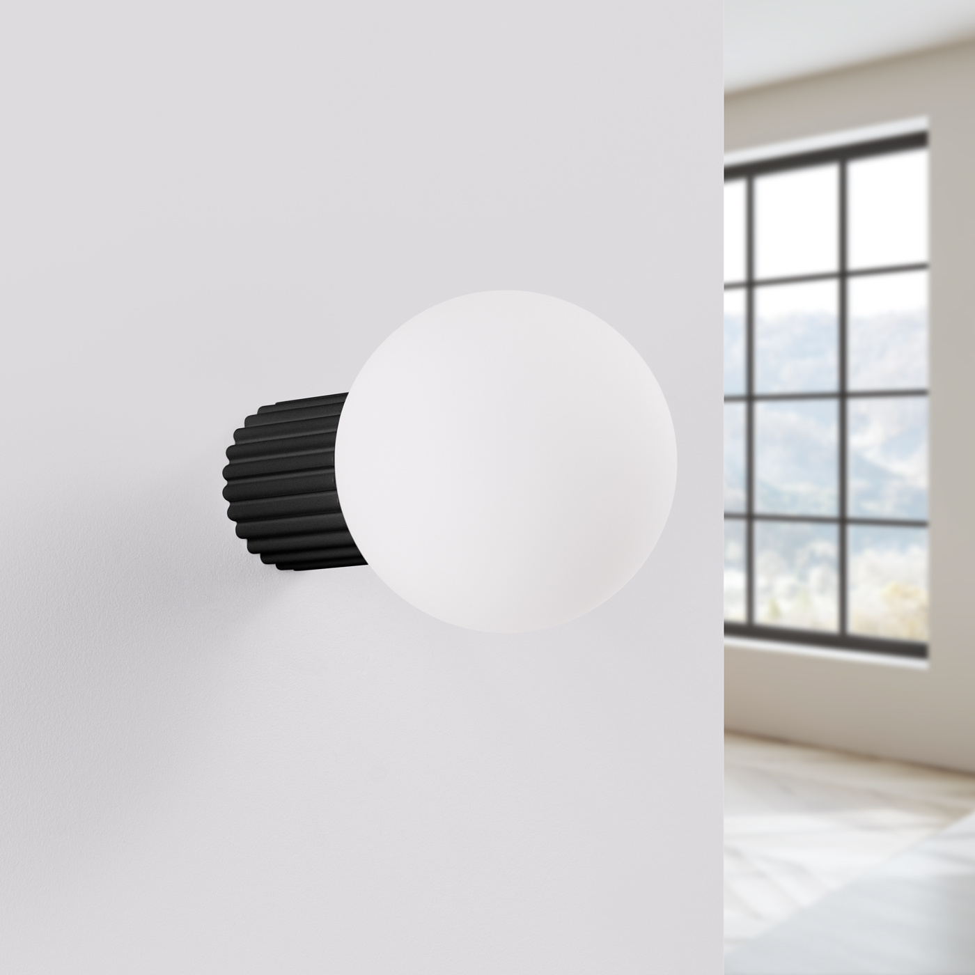 Aplique HALO negro IP44