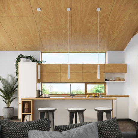 PRYSM Lámpara colgante 3L blanca + 3x bombilla LED G9 3000K Cálida 4,5W 450lm