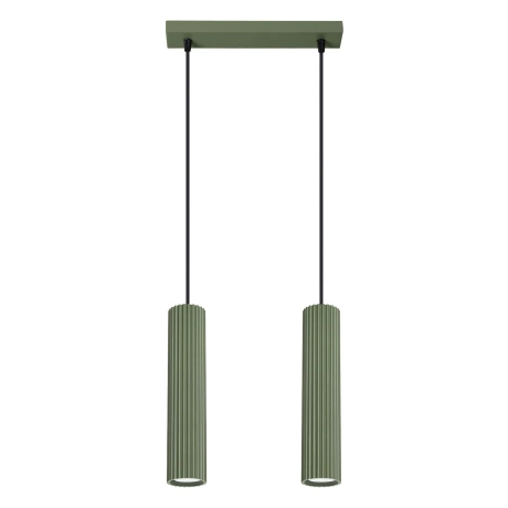 Lámpara colgante KARBON 2 verde oliva