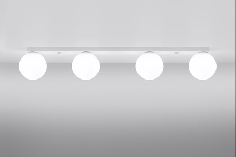 Plafond YOLI 4 blanco + 4x bombilla LED G9 4000K Fría 4,5W 460lm