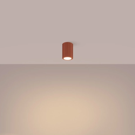 Lámpara de techo KARBON 10 rojo ocre