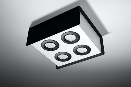 Plafond STEREO 4 blanco/negro
