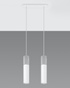 BORGIO 2 lámpara colgante blanco + 2x GU-10 bombilla LED 3000K Cálido 7W 620lm