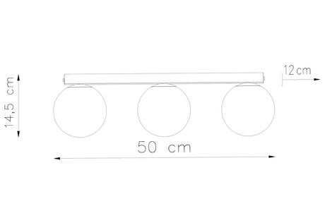 Plafond YOLI 3 blanco + 3x Bombilla LED G9 4000K Fría 4,5W 460lm