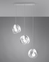 TULOS 3L lámpara colgante blanco + 3x bombilla LED E27 3000K Warm 7.5W 620lm