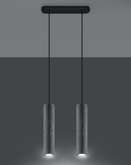 LUVO 2 lámpara colgante + 2x GU-10 3000K Cálido 7W Bombilla LED 620lm