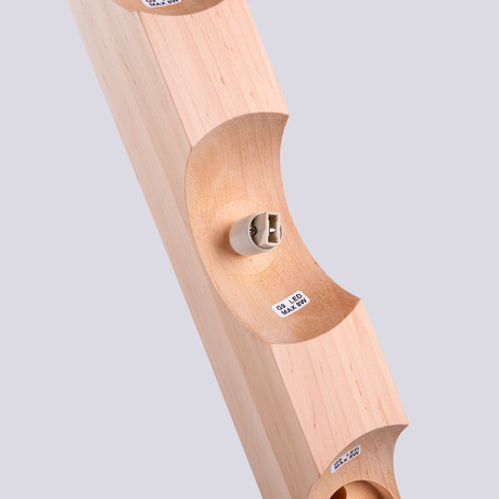 Lámpara de techo BULBO 4 madera natural