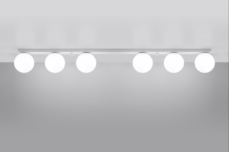 Plafond YOLI 6 blanco + 6x Bombilla LED G9 3000K Cálido 4,5W 450lm