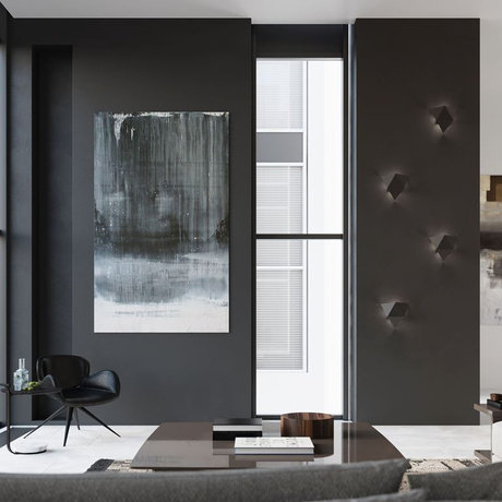 Aplique SOLIDO negro + 1x bombilla LED G9 3000K Warm 4.5W 510lm