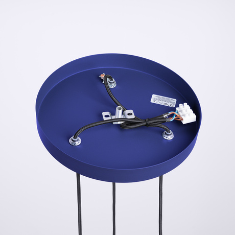 Lámpara colgante HALO 3P azul ultramar