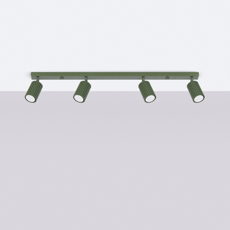 Lámpara de techo KARBON 4L verde oliva