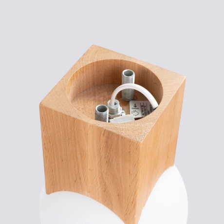 Lámpara de techo SOLIS madera natural