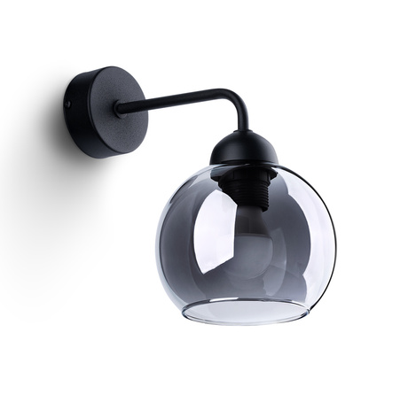 Aplique ALINO 1 negro + 1x bombilla LED E27 4000K Fría 7,5W 690lm