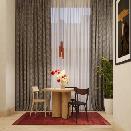 Lámpara colgante LAGOS 3L rojo ocre