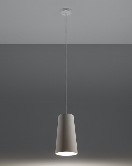 GULCAN lámpara colgante de cerámica blanca + 1x bombilla LED E27 4000K Fría 7,5W 690lm