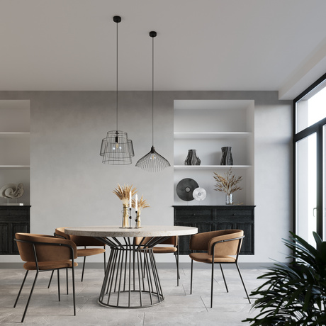 GATE lámpara colgante negro + 1x bombilla LED E27 3000K Warm 7.5W 620lm