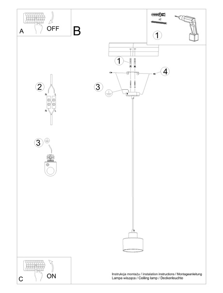SAVAR 1 lámpara colgante negra + 1x bombilla LED E27 4000K Fría 7,5W 690lm