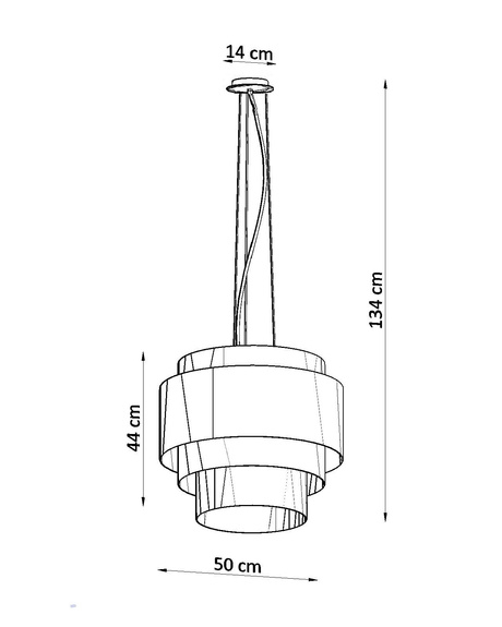 Lámpara de araña REFLEXION 50 blanca + 5 bombillas LED E27 3000K Cálida 7,5W 620lm