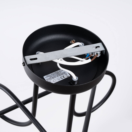 SUPEŁ 3 lámpara de araña negra = 3X E27 bombilla LED 3000K 7W 760lm