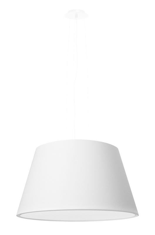 Lámpara CONO 45 blanca + 3 bombillas LED E27 3000K Cálida 7,5W 620lm
