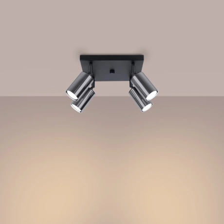 Lámpara de techo WINX 4 negro/cromo