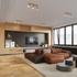 Plafond BERG 2 madera natural + 2x bombilla LED GU-10 3000K Cálida 7W 620lm