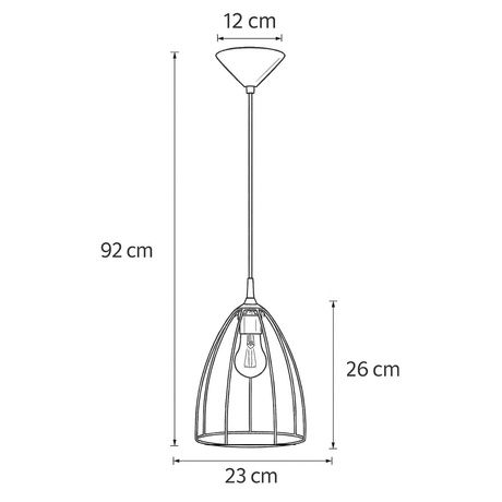 Lámpara colgante RITZ negra