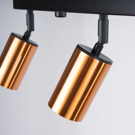 Lámpara de techo WINX 4L negro/cobre