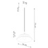 Lámpara colgante FRIKA blanca + 1x bombilla LED E27 4000K Frío 7,5W 690lm