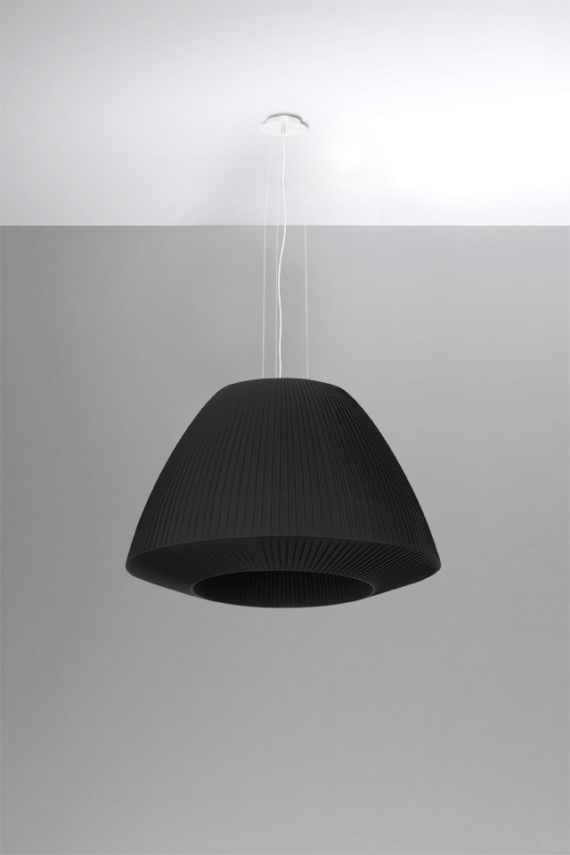 Lámpara BELLA 60 negra + 3 bombillas LED E27 3000K Cálida 7,5W 620lm