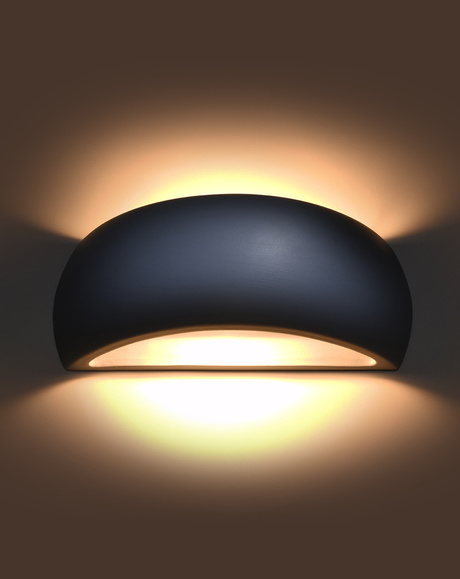 Aplique de cerámica PONTIUS gris + 1x bombilla LED G9 4000K Fría 4,5W 530lm