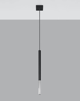 Lámpara colgante MOZAICA 1 negro/cromo + 1x bombilla LED G9 3000K cálido 4,5W 510lm