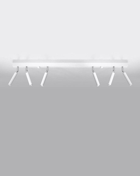 Plafond EYETECH 6 blanco + 6x Bombilla LED G9 3000K Cálido 4,5W 510lm