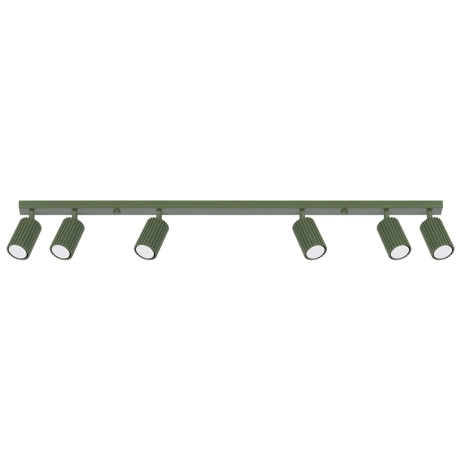 Lámpara de techo KARBON 6L verde oliva