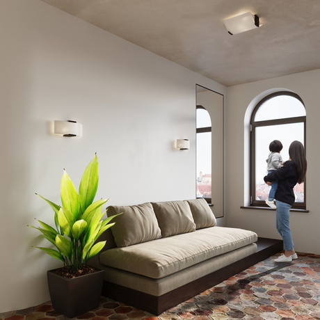 Plafond EMILIO + 2x bombilla LED E27 3000K Cálida 7,5W 620lm