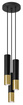 LOOPEZ 3P lámpara colgante negro/oro + 3x bombilla LED GU-10 4000K Fría 7W 630lm