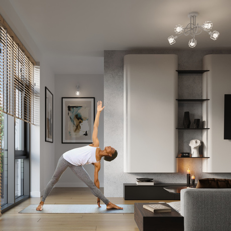 BELUCI 3 plafond blanco + 3x bombilla LED E14 3000K Warm 7.5W 620lm