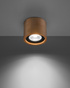 Plafond BASIC 1 madera natural + 1x bombilla LED GU10 AR111 3000K Cálida 12W 800lm