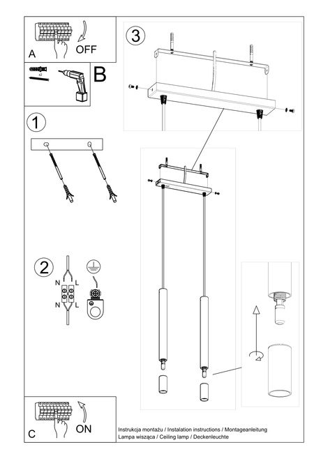 WEZYR 2 lámpara colgante blanca + 2x bombilla LED G9 4000K Fría 4,5W 530lm