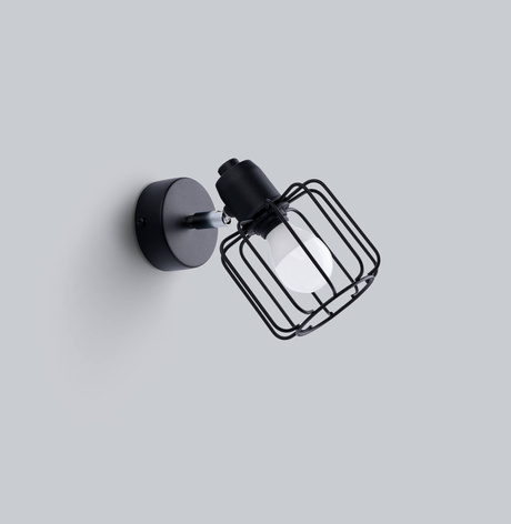 Aplique BELUCI 1 negro + 1x bombilla LED E14 3000K Cálida 7,5W 620lm