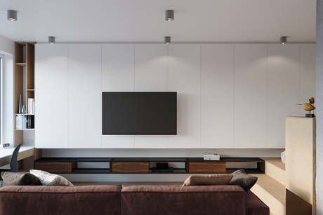 Plafond TIUBE gris + 1x bombilla LED GU10 AR111 4000K FRÍO 10W 850lm