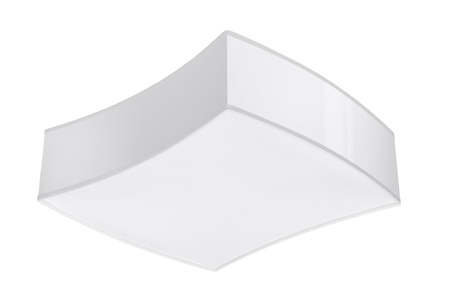 Plafond SQUARE 1 blanco + 2x bombilla LED E27 4000K Fría 7,5W 650lm