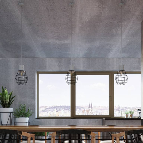 Lámpara colgante LUGO + 1x bombilla LED E27 4000K Fría 7,5W 650lm