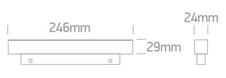 LYST 246 LED negro 3000K 12W 960lm