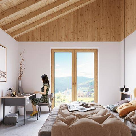 Lámpara colgante TULIP negra + 1x bombilla LED E27 3000K Cálida 7,5W 620lm