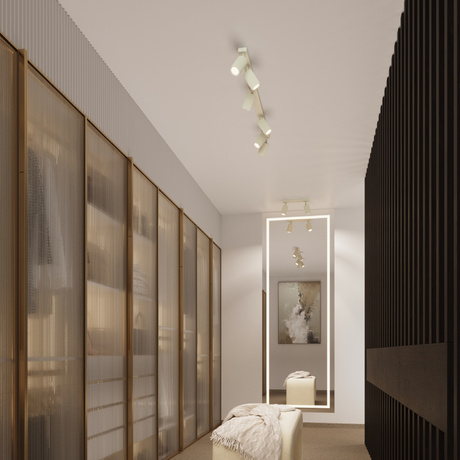 Lámpara de techo KARBON 4L beige