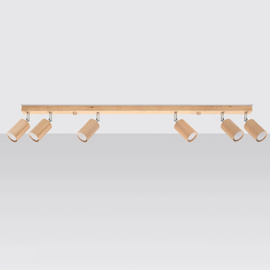 Lámpara de techo BERG 6 madera natural