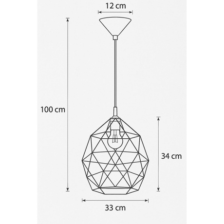 Lámpara colgante TRIOM 20 oro