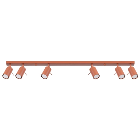 Plafón RING 6L rojo ocre