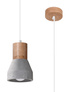 QUBIC lámpara colgante gris + 1x bombilla LED E27 3000K Warm 7,5W 620lm